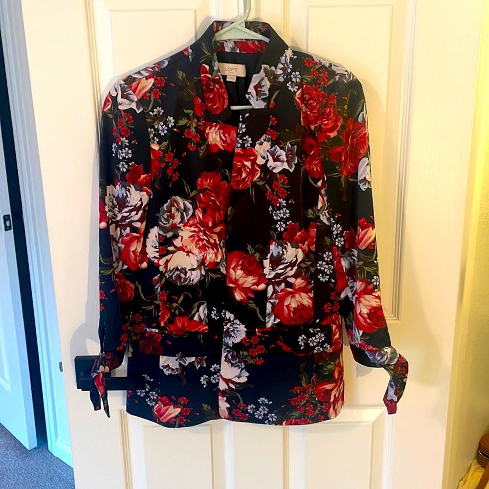 Loft Women’s Blazer Multicolor Floral